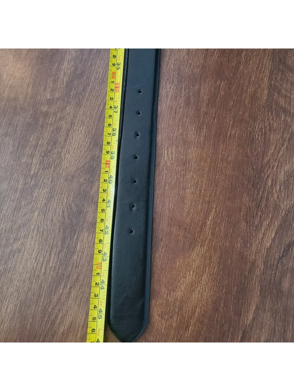 Black Dress Belt XL Gold Buckle NWOT  36